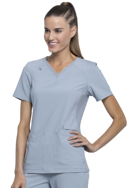 Picture of Cherokee iFlex V-Neck Knit Panel Top