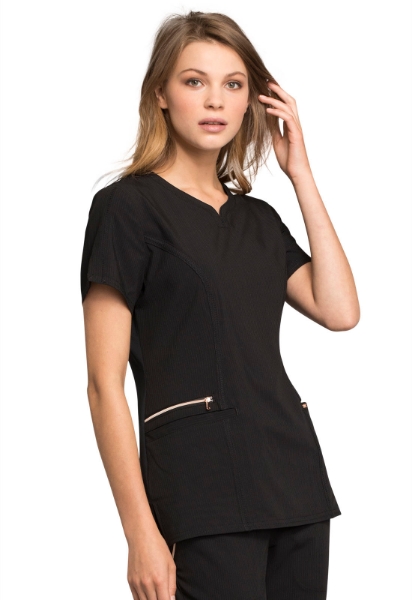 Picture of Cherokee Statement Ribbed V-Neck Top