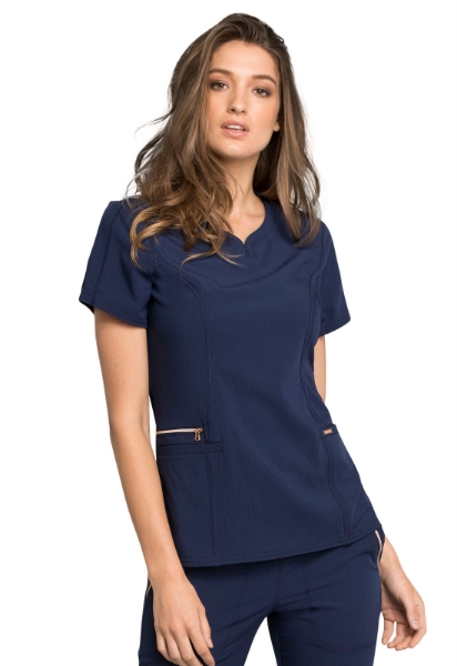 Picture of Cherokee Statement Ribbed V-Neck Top