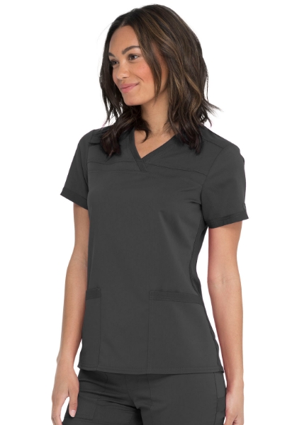 Picture of Dickies Balance V-Neck Top With Rib Knit Panels