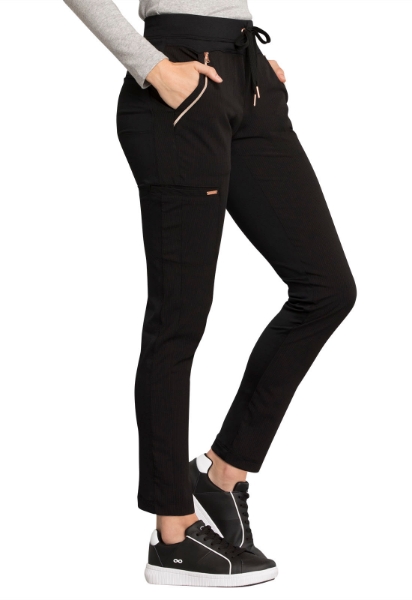 Picture of Cherokee Statement Mid Rise Tapered Leg Drawstring Pant